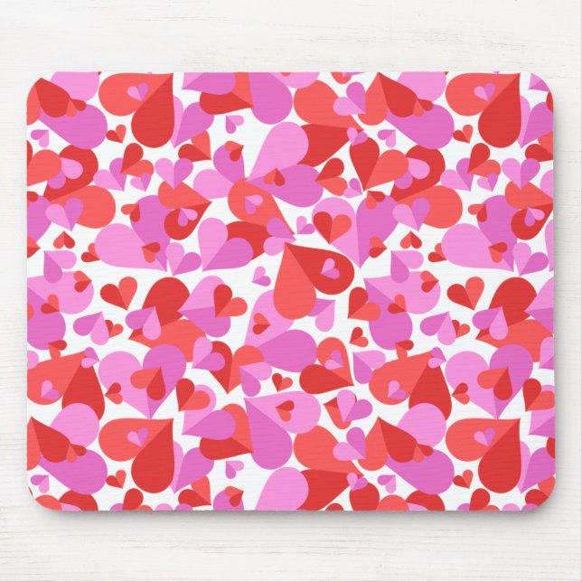 Confetti Hearts Mix Mouse Pad (Front)
