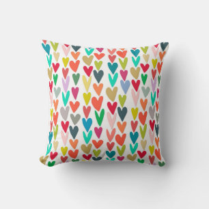 confetti hearts throw pillow
