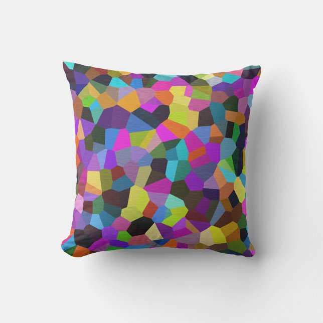 Confetti in Jewel Tones Outdoor Pillow (Front)