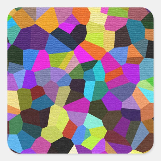 Confetti in Jewel Tones Square Sticker (Front)