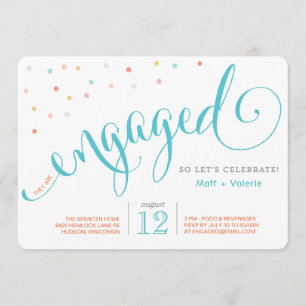 Confetti  Invitation de la partie d'engagement