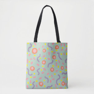 Confetti Joy Lines and Dots Tote Bag