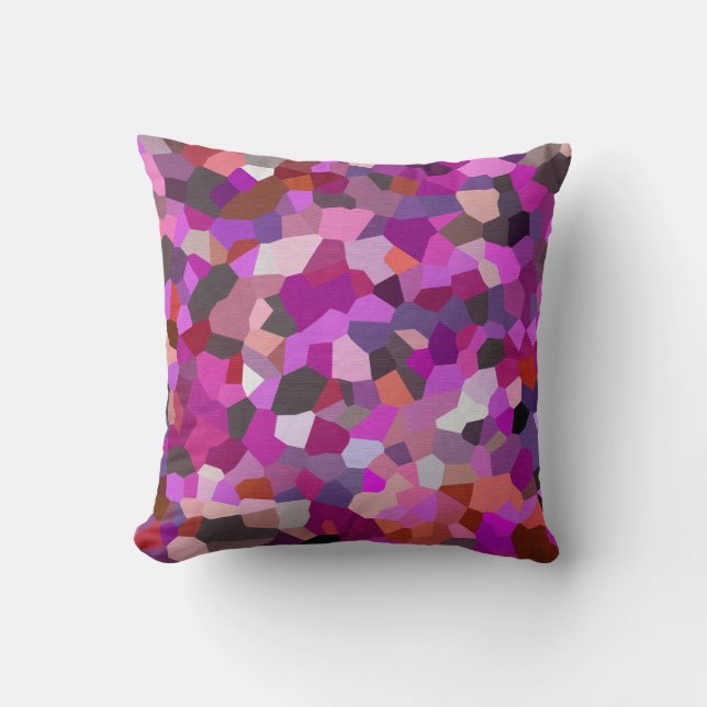 Confetti Magenta Mind Throw Pillow (Front)