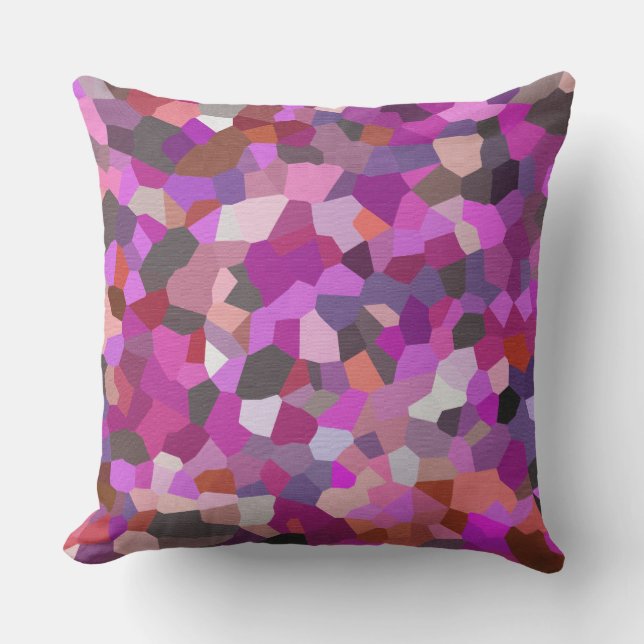 Confetti Magenta Mind Throw Pillow (Front)