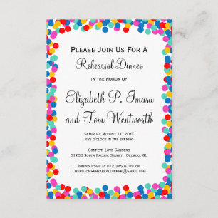 Confetti Mariage Rehearsal Invitations