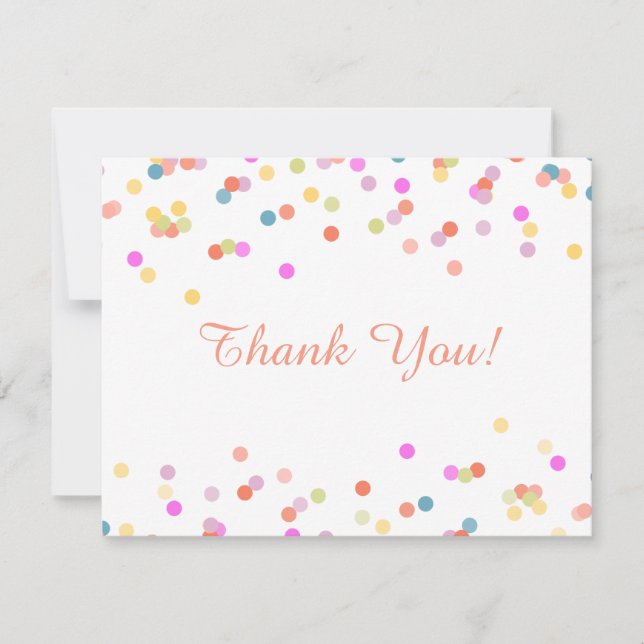 Confetti moderne Mariage Merci Cartes (Devant)