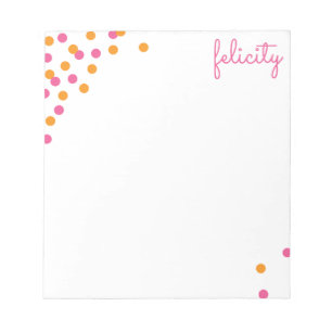Confetti Name Personalized Notepad
