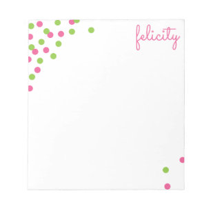 Confetti Name Personalized Notepad