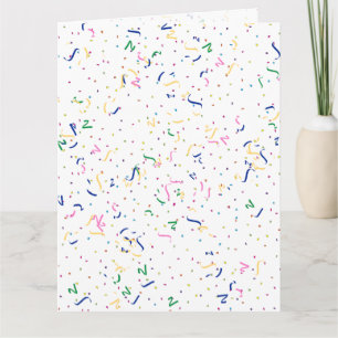 Confetti on Blank (Add A Background  Colour) Card