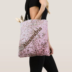 Confetti on Pink Personalized Tote