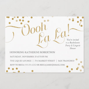 Confetti Oooh La La Party Invite