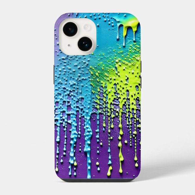Confetti Paint Dripping Explosion Colour Fun iPhone Case (Back)