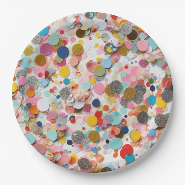 Confetti paper plates! plate (Front)