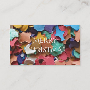 Confetti Party Carnival Colourful Paper Funny Business Card