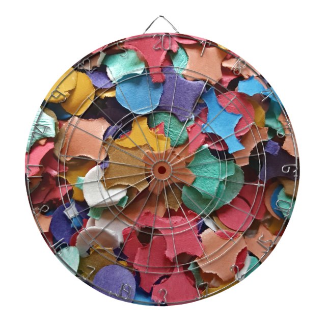 Confetti Party Carnival Colourful Paper Funny Dartboard (Front)