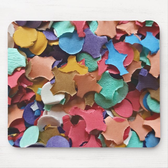 Confetti Party Carnival Colourful Paper Funny Mouse Pad (Front)