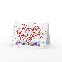 Confetti, Party Hats, Happy New Year