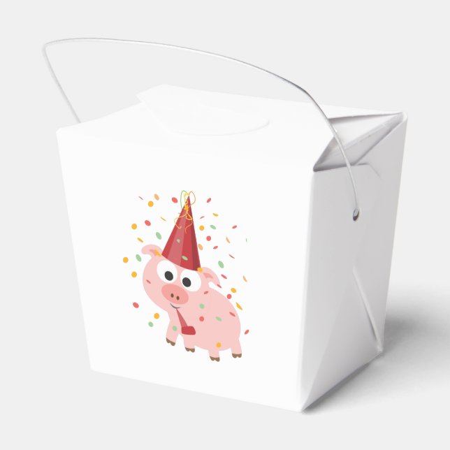 Confetti Party Pig Favor Box (Back Side)
