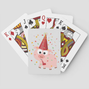 Confetti Party Pig Playing Cards