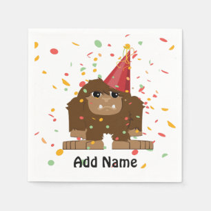 Confetti Party Sasquatch Bigfoot Napkin