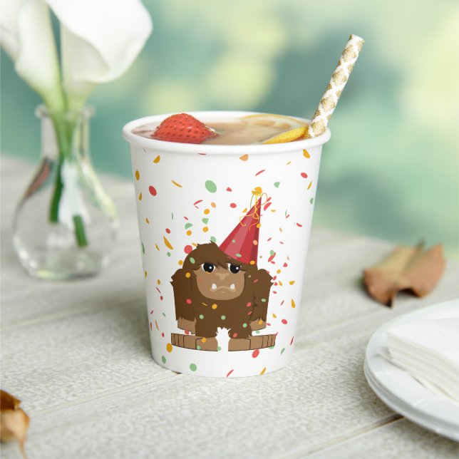 Confetti Party Sasquatch Bigfoot Paper Cups (Insitu)