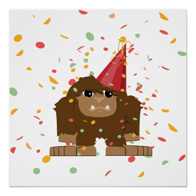 Confetti Party Sasquatch Bigfoot Poster (Front)