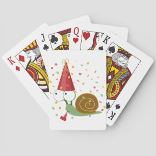 Confetti Party Snail Playing Cards