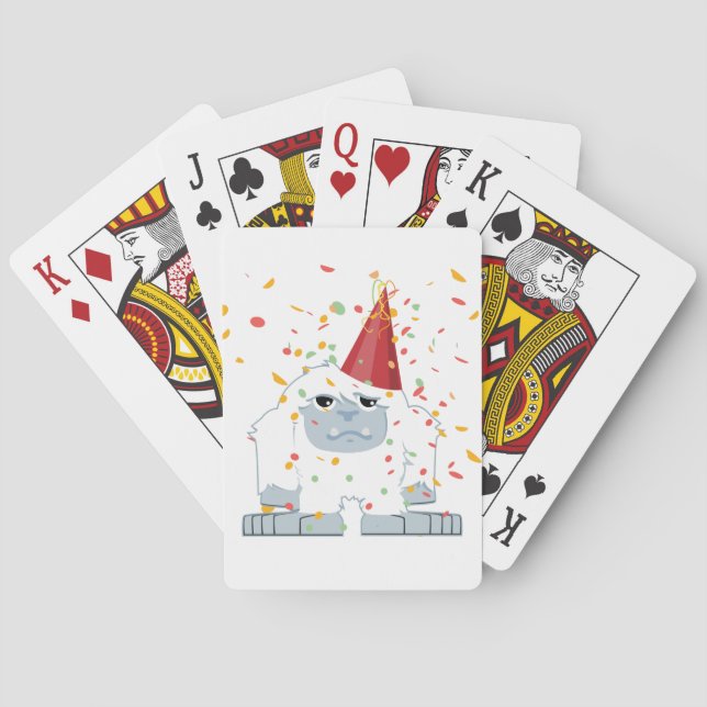 Confetti Party Yeti Playing Cards (Back)