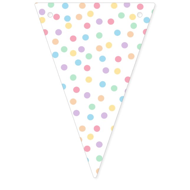 Confetti Pastels (Dots) Bunting Flags (First Flag)