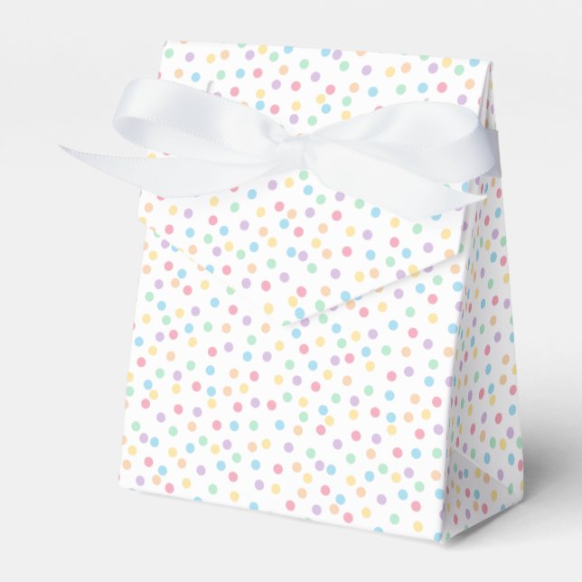 Confetti Pastels (Dots) Favor Box (Front Side)
