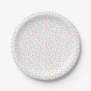 Confetti Pastels (Dots) Paper Plate