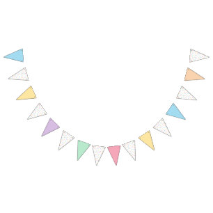 Confetti Pastels (Dots-Solids) Bunting Flags
