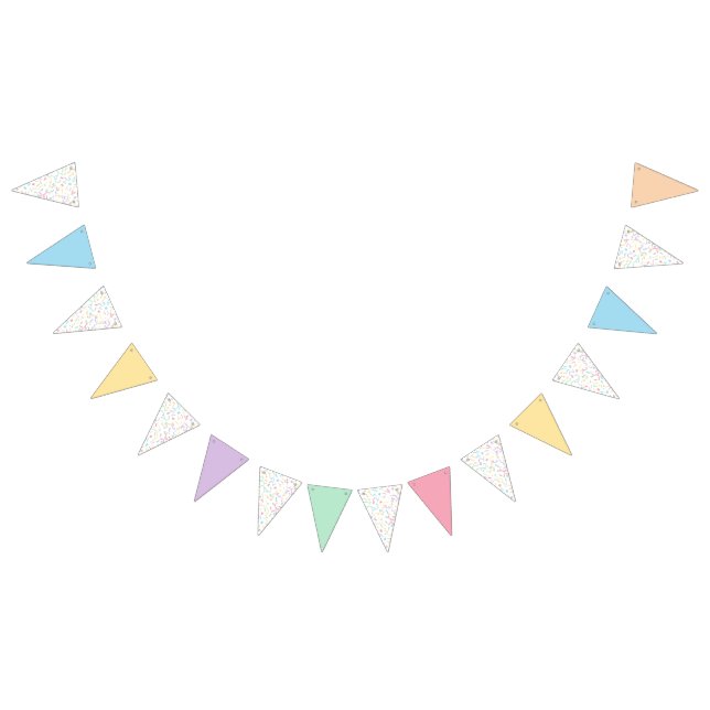 Confetti Pastels (Surprise-Solids) Bunting Flags (All)