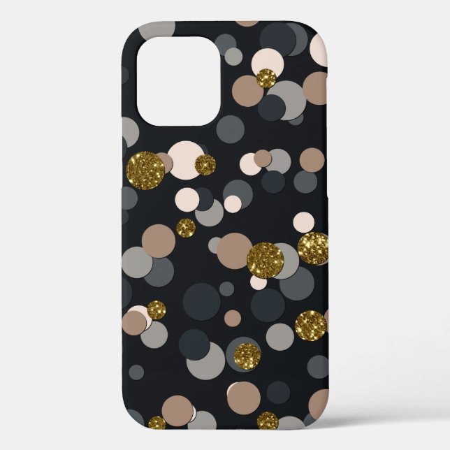 Confetti Peach, Maple, Grey and Gold Glitter Case-Mate iPhone Case (Back)