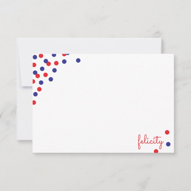 Confetti Personalized Note Cards (Front)