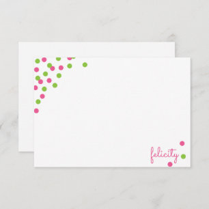 Confetti Personalized Note Cards