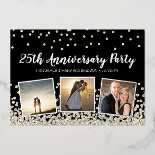 Confetti Photo Collage 25th Anniversary Party
