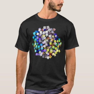 Confetti Plaids Party Rainbow Strong Cobalt T-Shirt
