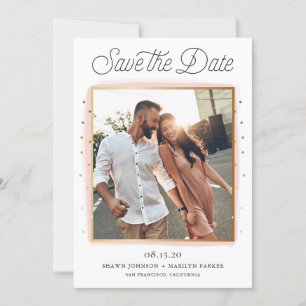 Confetti rose et or Photo Enregistrer la carte Dat