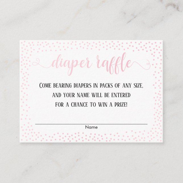 Confetti rose, Script sur Cartes à carreaux blanc (Devant)