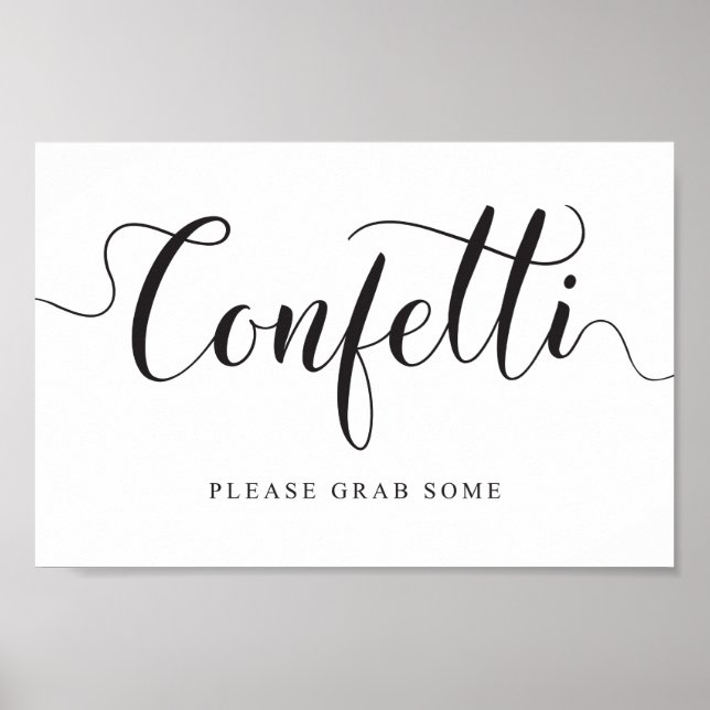 Confetti Sign for Weddings. Please grab some (Front)