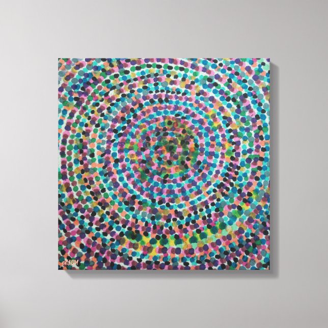 Confetti Spirals Stretched Canvas Print (Front)