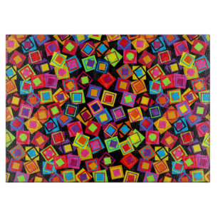 Confetti Squares Cutting Board