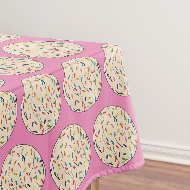 Confetti Sugar Cookies Rainbow Sprinkles Bake Sale Tablecloth (In Situ)