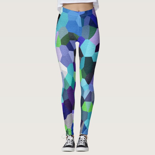 Confetti Violet Blues Leggings (Front)