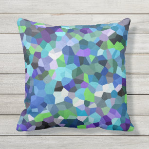 Confetti Violet Blues Outdoor Pillow