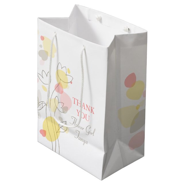 Confetti wedding flower girl favour medium gift ba medium gift bag (Front Angled)