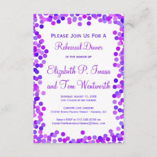 Confetti Wedding Rehearsal Dinner Invitations
