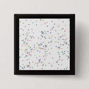 Confetti White Background 2 Inch Square Button
