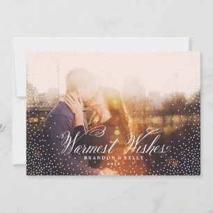 Confetti WISHES White Christmas Holiday Card